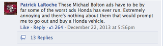 Illustration for article titled Everyone On Facebook Hates Those Michael Bolton Honda Ads
